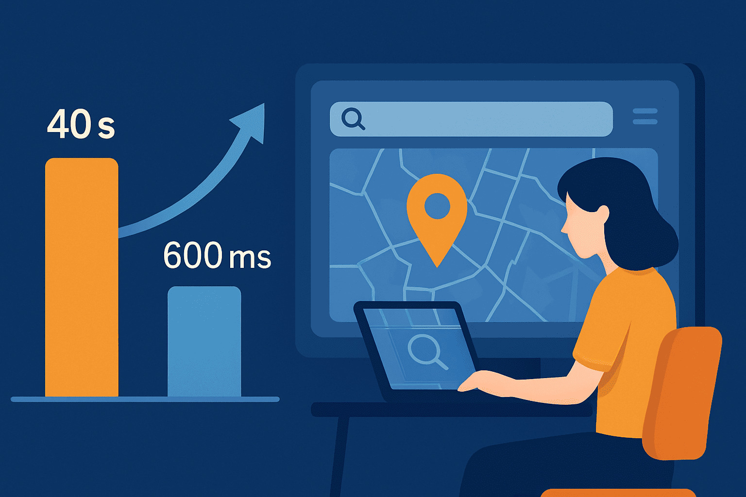 Amélioration du temps de recherche sur un portail immobilier Avant/après : 40 sec > 600 ms