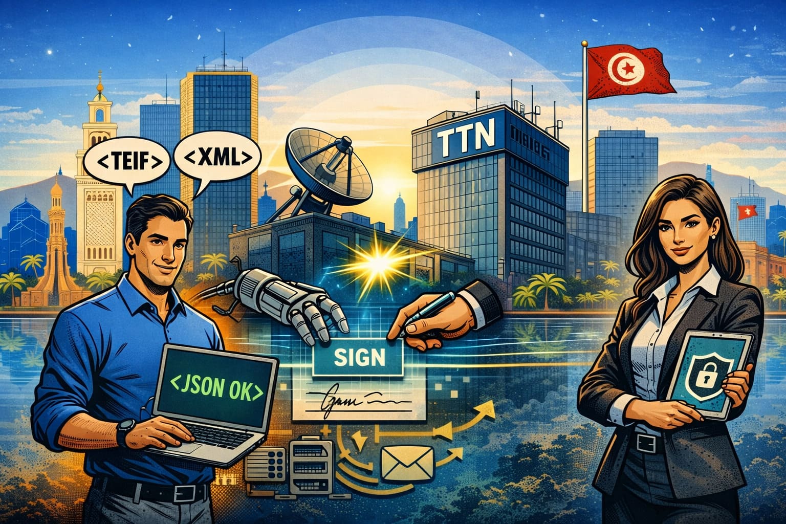 Facturation électronique en Tunisie : Tekru Technologiespublie un middleware open source pour accélérer l’adoption d’El Fatoora en partenariat avec NGSign